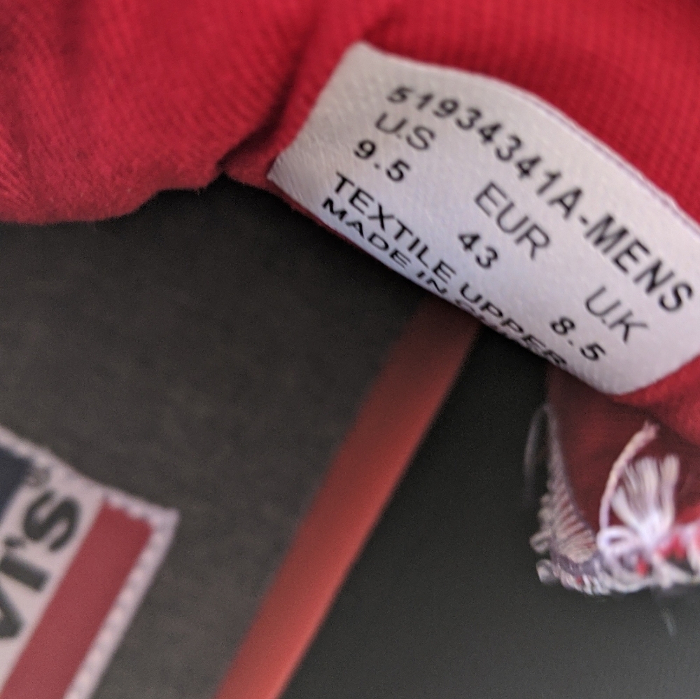 Levi's Jean Style Mid-Height Sneakers 9.5 - Picture 6 of 6